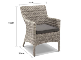 Maldives Outdoor Dining Chair in Moonscape 1