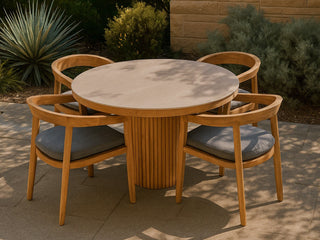Malia Round Outdoor Dining Table 2.