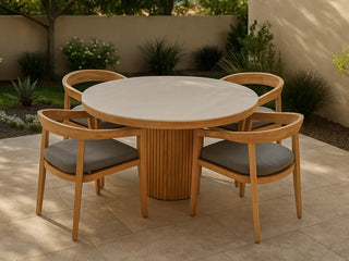 Malia Round Table & Arlo Chairs | Outdoor Dining Setting_6