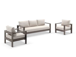 Malibu Sofa  | Outdoor Lounge Setting in Bronze / Cocoa / 5 Seater / Without Coffee Table