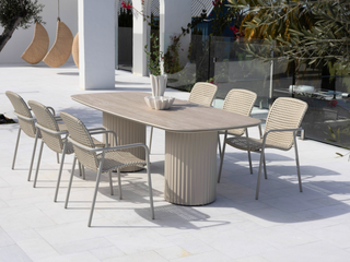 Marlow Outdoor Dining Chair in Dune / Oyster White - Grey Beige 4