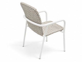 Marlow Outdoor Dining Chair in White / Oyster White - Grey Beige 1
