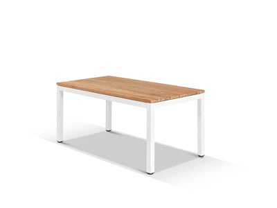 Marseille Extension Outdoor Dining Table in White / 170 - 280cm - close-up.