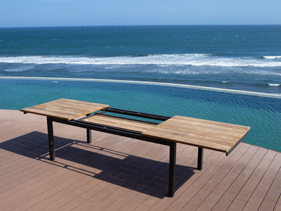 Marseille Extension Outdoor Dining Table in Charcoal / 220 - 340cm 2.
