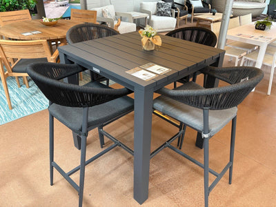 MELB CLEARANCE- Adele Bar Table with Nivala Bar Chairs -5pc Outdoor Bar Setting_1
