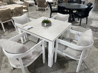 MELB CLEARANCE- Adele Table with Pasadena Chairs 5pc Dining Setting_1