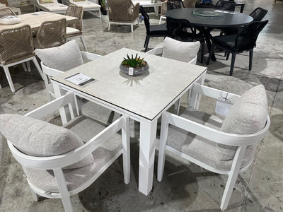 MELB CLEARANCE- Adele Table with Pasadena Chairs 5pc Dining Setting_1