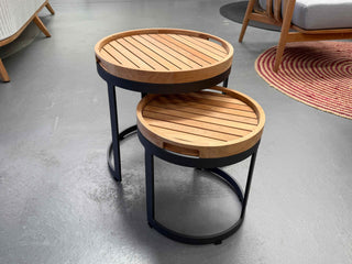 MELB CLEARANCE- Bertus Teak Side Table Set