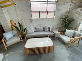MELB CLEARANCE- Float 4pc Teak Outdoor Lounge Setting_1