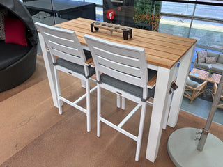 MELB CLEARANCE- Adele Bar Table With Twain Bar Chairs - 3pc Outdoor Bar Setting_1