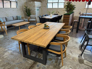 MELB FLOORSTOCK SALE - Laguna Table with Ubud Chairs 7pc Outdoor Dining Setting_6