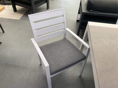 MELB FLOORSTOCK SALE - Mona Ceramic Extension Table with Twain Chairs 9pc Outdoor Dining Setting_2