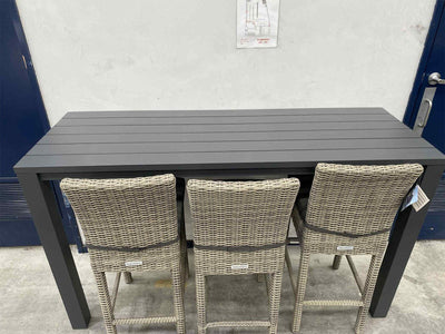 MELB CLEARANCE- Adele Bar Table with Maldives Bar Chairs- 4pc Bar Setting_1