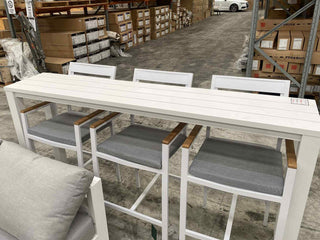 MELB CLEARANCE- Adele Bar Table with Twain Teak Bar Chairs- 4pc Bar Setting_1