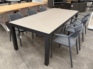 MELB CLEARANCE- Danli Table with Splash Aire Chairs 7pc Dining Setting_1