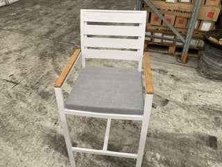 MELB CLEARANCE- Adele Bar Table with Twain Teak Bar Chairs- 4pc Bar Setting_2