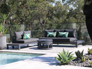 Tropicalia Midnight Outdoor Euro Bolster Cushion in Midnight 4.