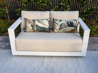 Milos Sofa Set | Outdoor Lounge Setting in White / Pebble / 4 Seater / Adele Coffee Table Set_9