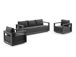 Milos Sofa Set | Outdoor Lounge Setting in Charcoal / Graphite / 5 Seater / Aspen Coffee Table Set_4