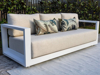 Milos Sofa Set | Outdoor Lounge Setting in White / Pebble / 5 Seater / Adele Coffee Table Set_10