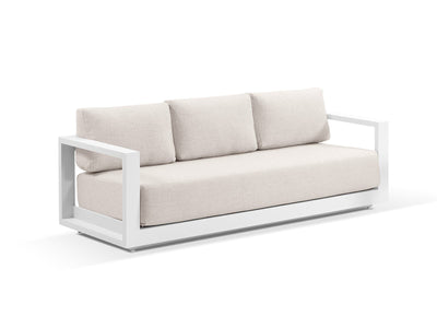 Milos Sofa Set | Outdoor Lounge Setting in White / Pebble / 5 Seater / Aspen Coffee Table Set_9