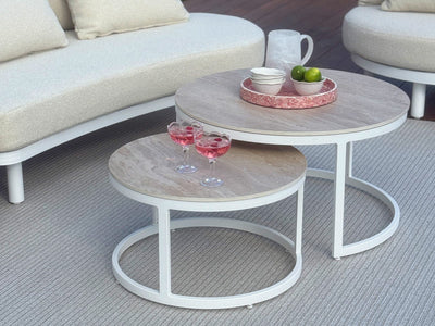 Bali Outdoor Lounge Setting in White / Latte / Beech / Milos Coffee Table Set_12