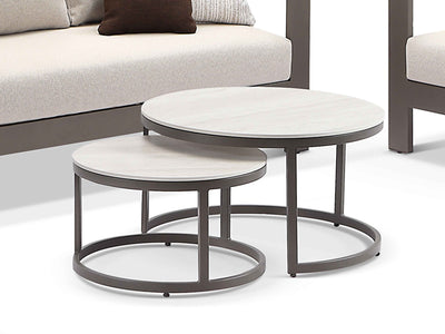Malibu Sofa  | Outdoor Lounge Setting in Bronze / Cocoa / 5 Seater / Milos Coffee Table Set_4
