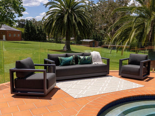 Milos Sofa Set | Outdoor Lounge Setting in Charcoal / Graphite / 5 Seater / Without Coffee Table_1