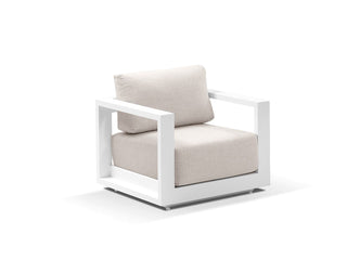Milos Sofa Set | Outdoor Lounge Setting in White / Pebble / 4 Seater / Without Coffee Table_5