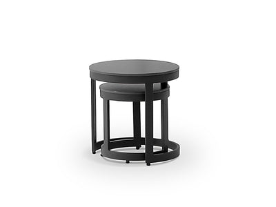 Bali 3pc Sofa Set | Outdoor Balcony Setting in Charcoal / Carbon / Smoke / Milos Side Table Set_5