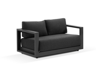 Milos Outdoor Lounge in Charcoal / Graphite / 2 Seater