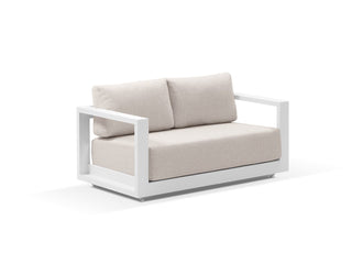 Milos Sofa Set | Outdoor Lounge Setting in White / Pebble / 4 Seater / Aspen Coffee Table Set_4