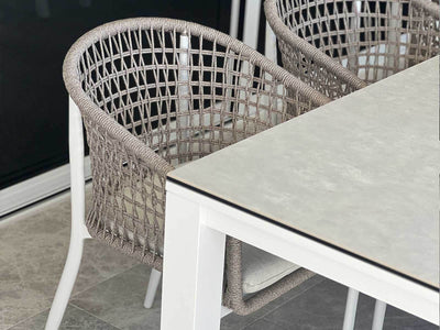 SYD FLOORSTOCK SALE Adele Ceramic table with Mira Chairs 7pc Outdoor Dining Setting_4