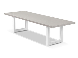 Modena Outdoor Dining Table in White / Light Grey / 290x100cm.