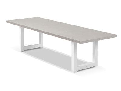 Modena Table & Nivala Chairs | Outdoor Dining Setting in White / Light Grey / Frost Grey / 9pc 290cm_3