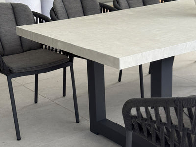 Modena Outdoor Dining Table in Charcoal / Light Grey / 240x100cm 1