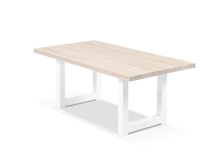 Modena Outdoor Dining Table in White / Travertino / 180x100cm