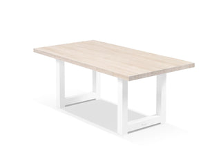 Modena Table & Nivala Chairs | Outdoor Dining Setting in White / Travertino / Biscuit / 7pc 180cm_4