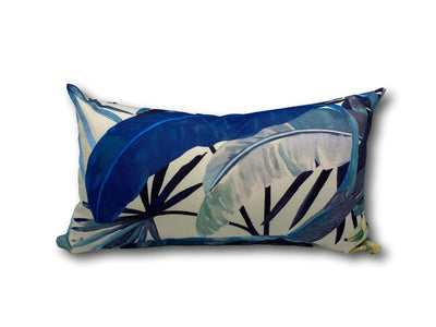 Tropicalia Porcelain Blue Outdoor Euro Bolster Cushion in Porcelain