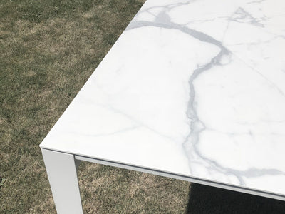 Mona Extension Outdoor Dining Table in White / C55 4.