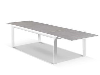 Mona Extension Table & Serang Chairs | Outdoor Dining Setting in White / C22 / Gobi_1