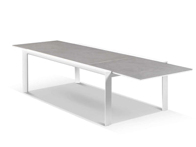 Mona Extension Table & Serang Chairs | Outdoor Dining Setting in White / C22 / Gobi_1