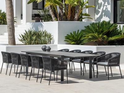 Gizella Outdoor Dining Chair in Charcoal / Black / Grey Chine 9.