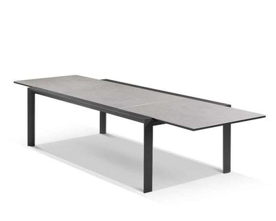 Mona Extension Table & Nivala Chairs | Outdoor Dining Setting in Charcoal / C22 / Black_5
