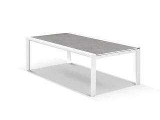 Mona Extension Outdoor Dining Table in White / C22 - close-up 2.