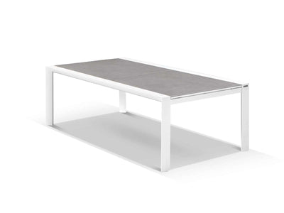 Mona Extension Outdoor Dining Table in White / C22 - close-up 2.
