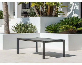 Mona Extension Table & Nivala Chairs | Outdoor Dining Setting in Charcoal / C22 / Black_4