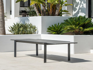 Mona Extension Outdoor Dining Table in Charcoal / C22 2.