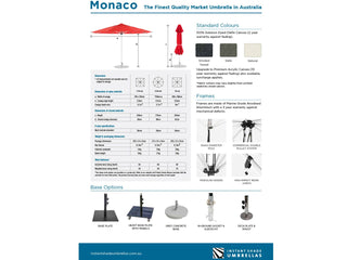 MELB CLEARANCE- Monaco 3.5m Octagonal Garden Umbrella - Smoked Tweed_3
