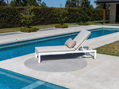 Monarch Outdoor Sunlounge Set in White / Pebble_2